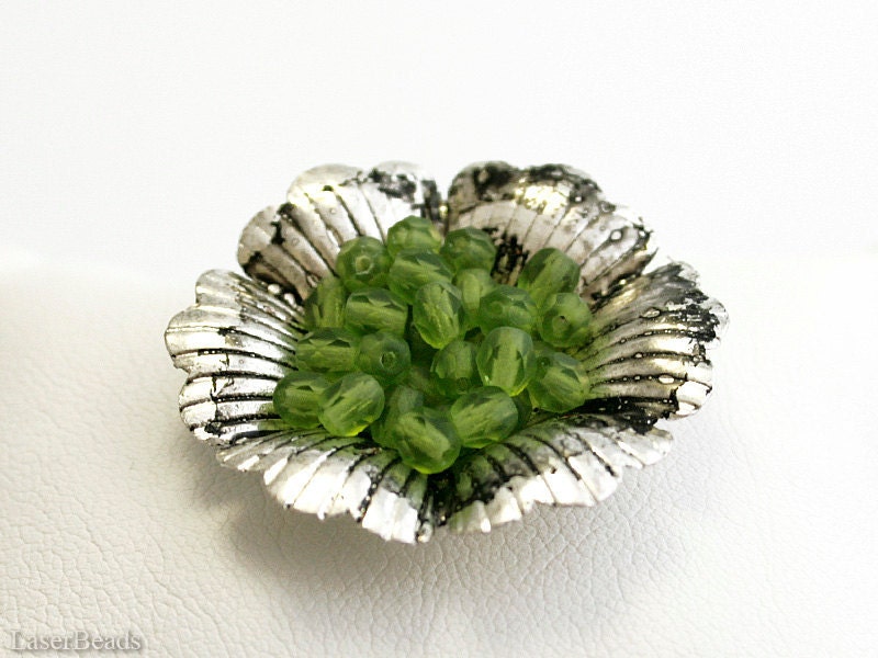 4mm Olive Green Czech Fire Polished Beads (50) Round Glass Small Polish Faceted Frosted Matte Olivine Spring