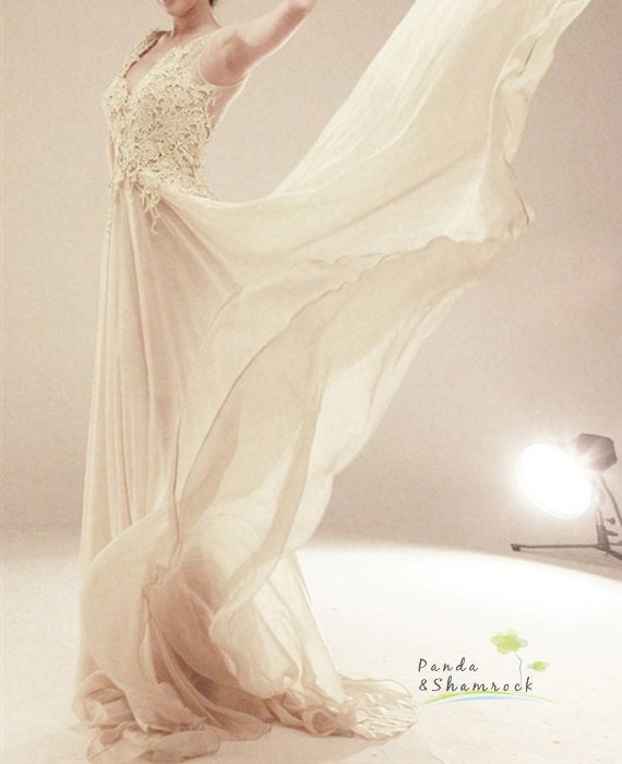 Denise /wedding gown/bridal dress/evening dress/prom dress/custom made/all size/lace/silk/elegant
