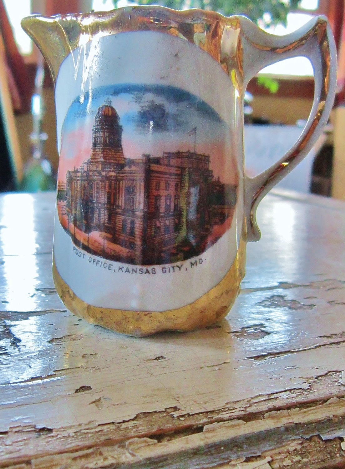 Vintage Creamer Souvenir  Kansas City Missouri Post Office