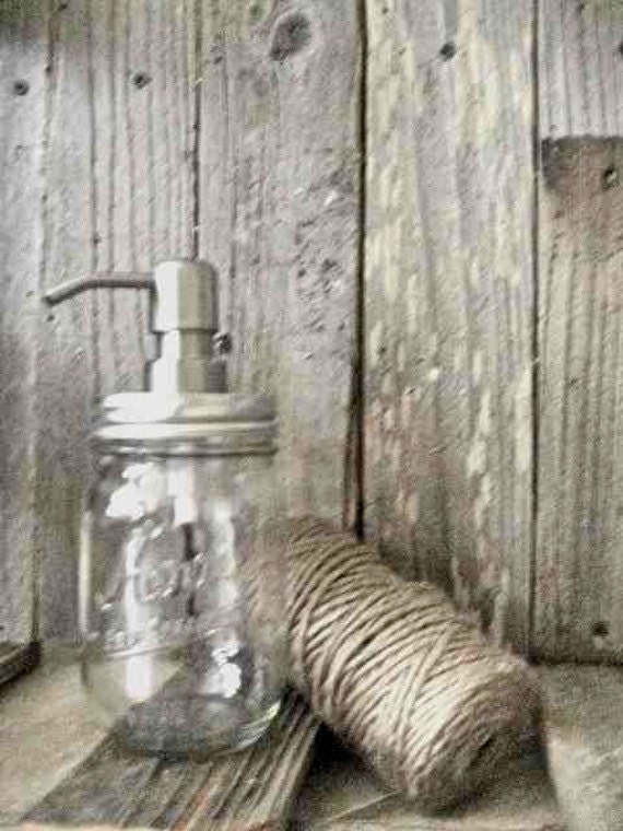 Recycled Mason Jar Soap Dispenser (16oz) "Betty" style