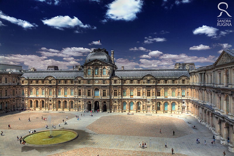 Photo print of the Louvre Museum inner yard in Paris, France, print to frame for your wall, 8in x 10in