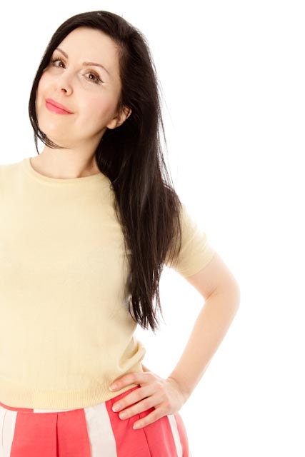 60s yellow mini pull, bon ton and classic. Made in Italy