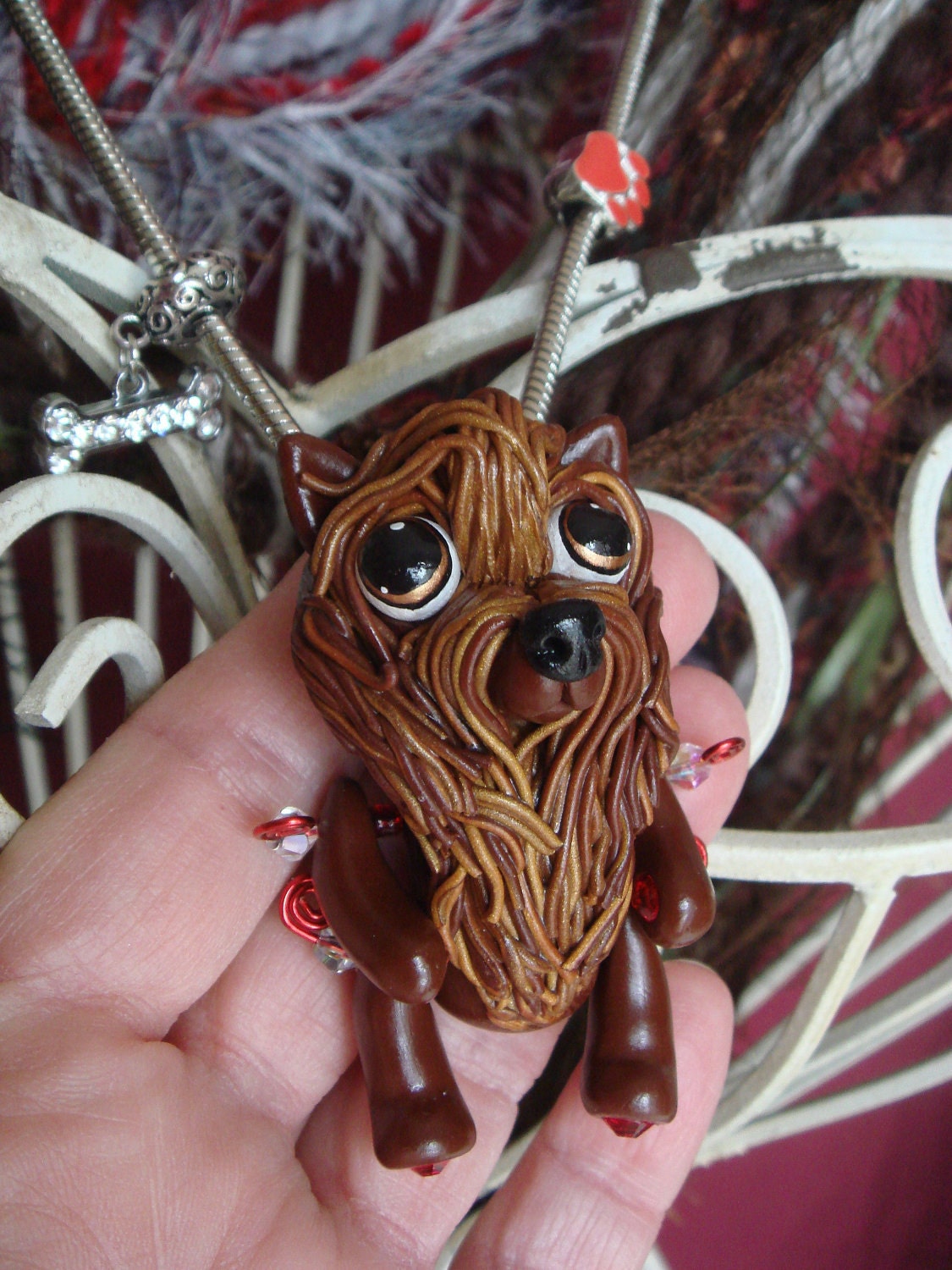 Yorkshire Terrier, Silky Terrier Dog Necklace, Pet lover gifts, Wedding, Bridal gifts