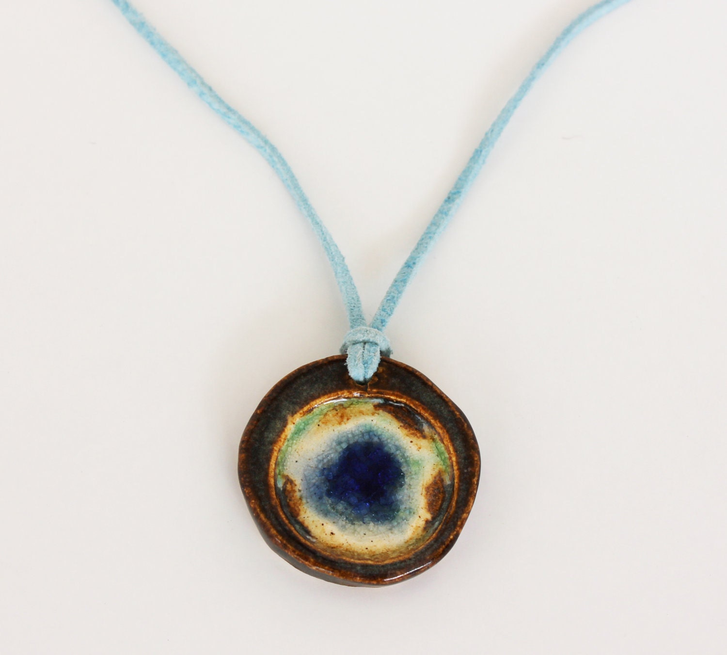 Ceramic and Recycled Glass Pendant