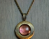 Firefly Locket Antique Bronze Necklace
