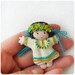 Brooch Little Ukrainian Girl - Little Bird