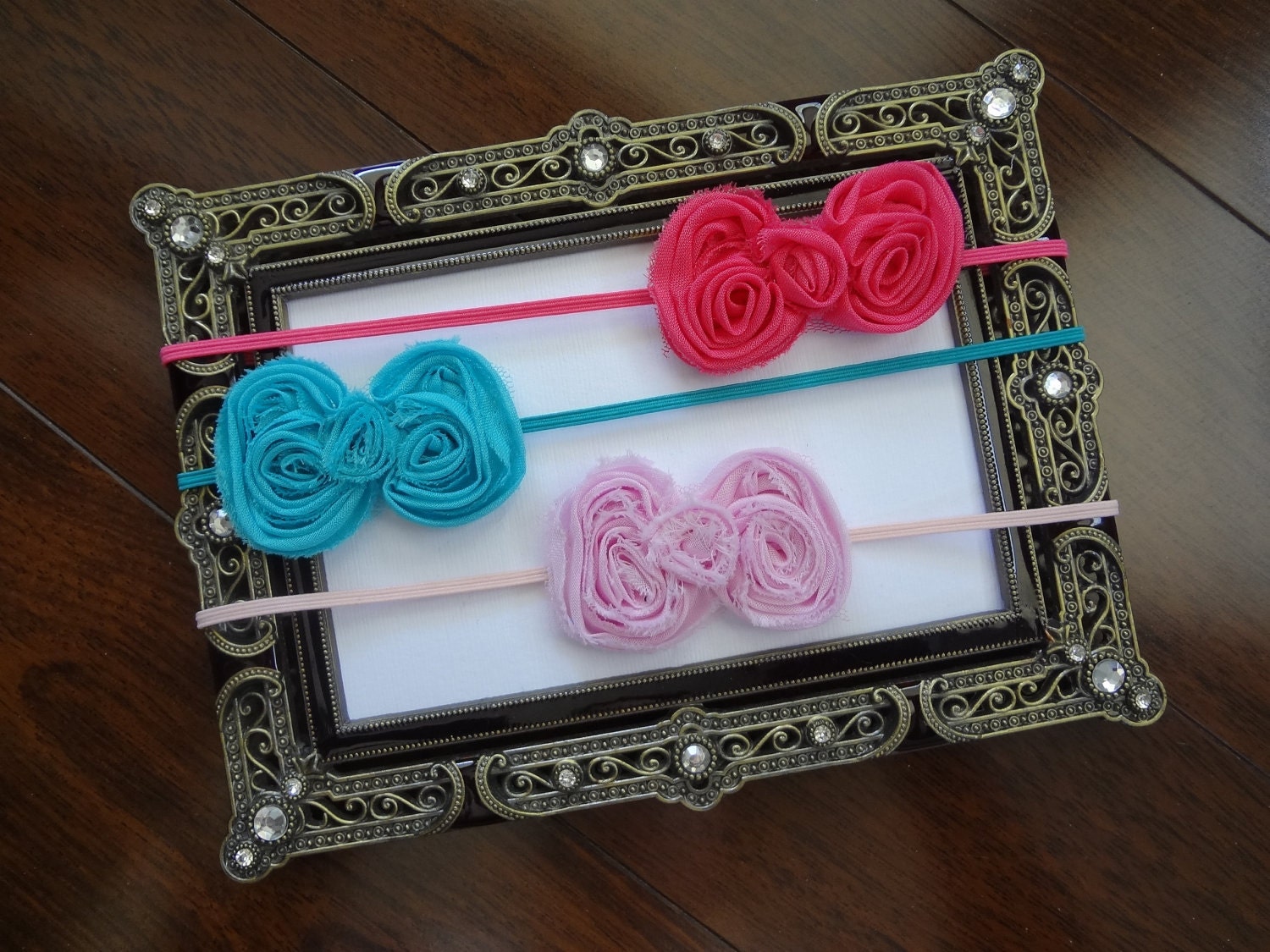 Baby Bow Headbands-Newborn heabands-Shabby Bow Baby Headband-Girl headband-Toddler headband-Photo prop