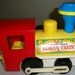 Vintage Fisher Price Circus Train and monkey car 1973 childrens toy Train Set Plastic Toys Bright Colors