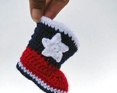 Houston Texan Themed Crochet baby Boots