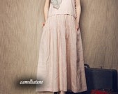 Long Linen Dress in Pink / Max Sundress / Bridesmaid Dress  (Custom Made)