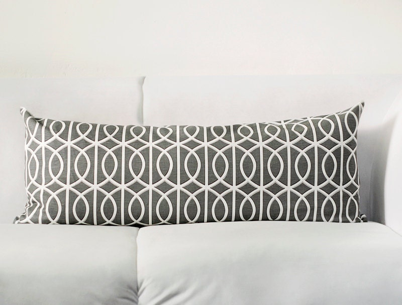Lumbar Pillow cover - Grey dwell studio - 14x26