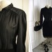 Vintage 70s black shirt/ shiny silky black stripes shirt/ button down dress shirt by Chorus Line Exclusive to Ricki's