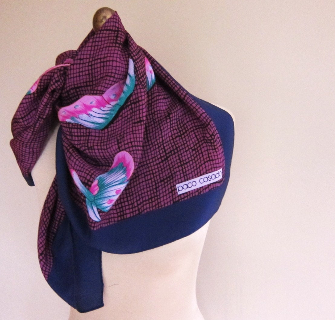 Sophisticated designer scarf with butterflies