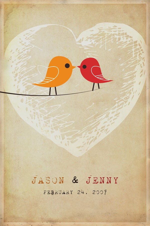 11x17 Love Birds Custom Poster