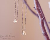 Ossicle Necklace.  Mink vertebra on antiqued brass chain.