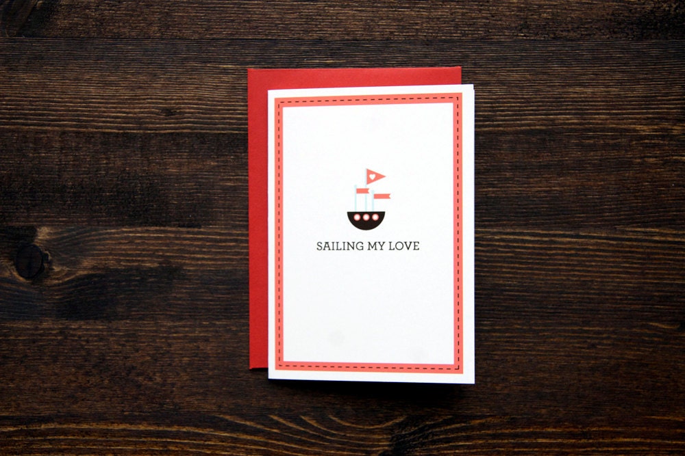 Sailing My Love: Adorable Card to Send Your Love