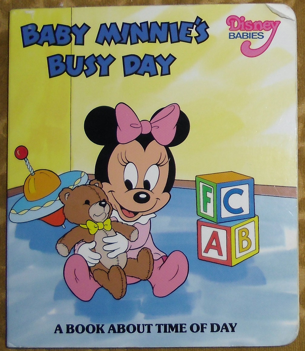 Items similar to Vintage Disney Babies Book Baby Minnie's Busy Day, A