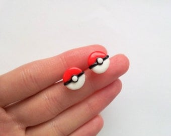 Pokeball post earrings