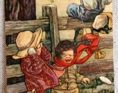 Betsy Ross Bread Company Nursery Rhyme Victorian Advertisement Trading Card - Mother Goose's It's An Ill Wind That Blows Nobody Good