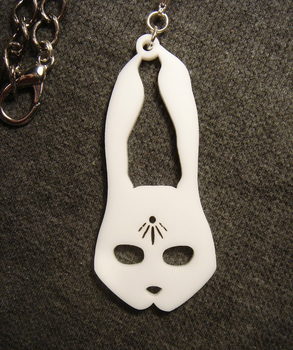 Bioshock "Splicer Bunny" Necklace or Medallion-  Laser Cut Acrylic