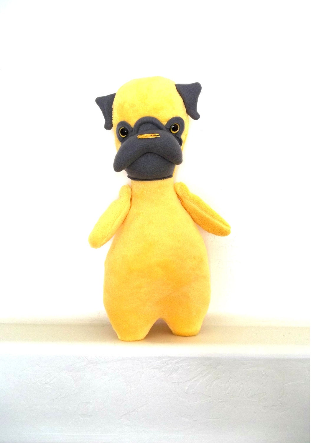 Mon Cher Pug, pug dolls (yellow, grey) ULTRA SOFT for babies