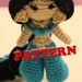 PATTERN Instant Download Jasmine Princess Crochet Doll Amigurumi