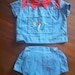 Vintage 3-6m Baby Boy 2-Piece Handyman Outfit w/ Polka Dot Collar