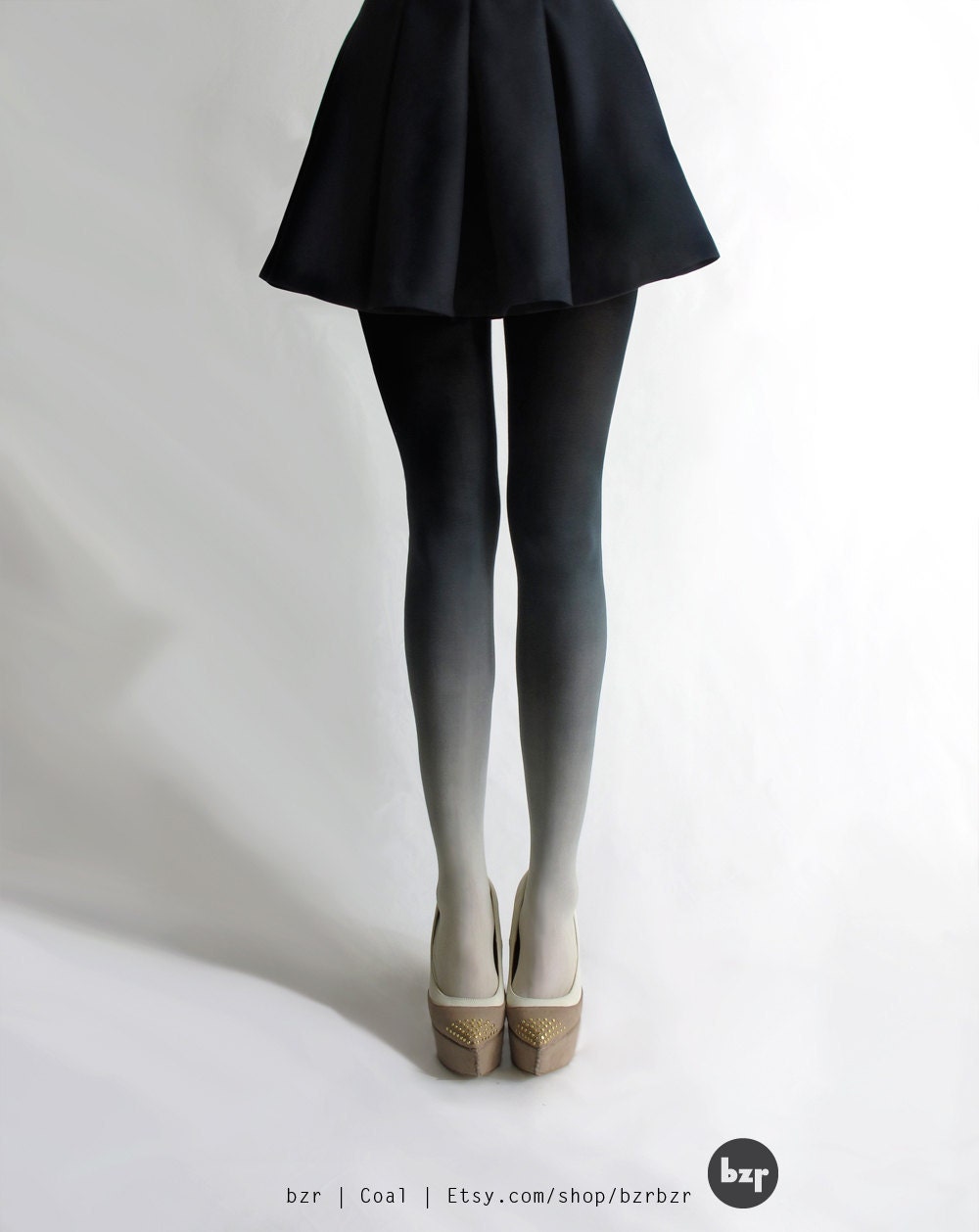 BZR Ombré tights in Coal