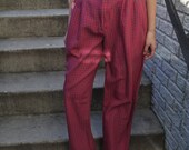 Vintage 80s Bold Pink High Waist Ralph Lauren Trousers