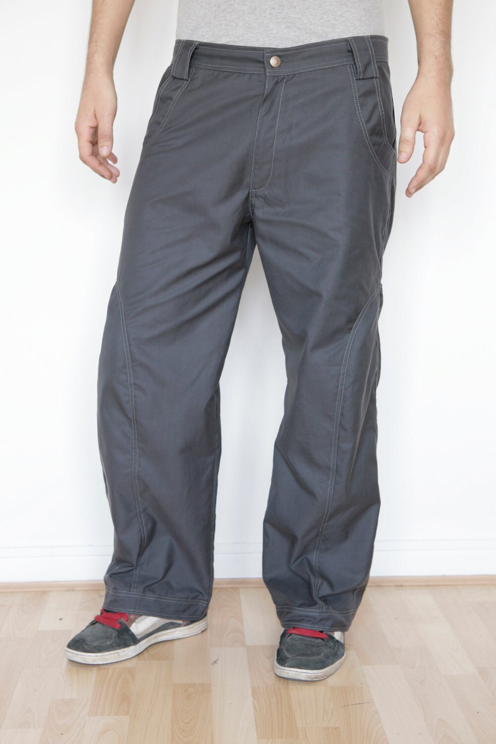 grey baggy pants