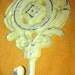 Lime Green Iron Wall Hook Shabby Chic Style Jewelry, Towel holder
