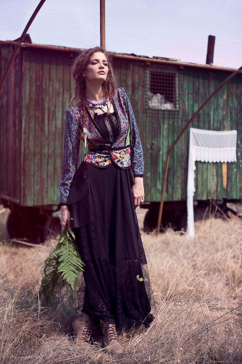 Black Ruffled Layers Maxi Dress with Open Back/ Long maxi dress / Party dress with V back in black/ Size one, size fits many. One-of-a-kind