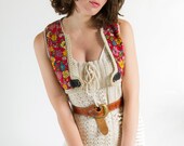 Vintage Folk Costume Embroidery Vest, ONE-OF-A-KIND