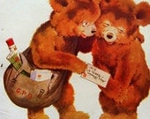 LAWSON WOOD BEARS Love Letter 1920s Print