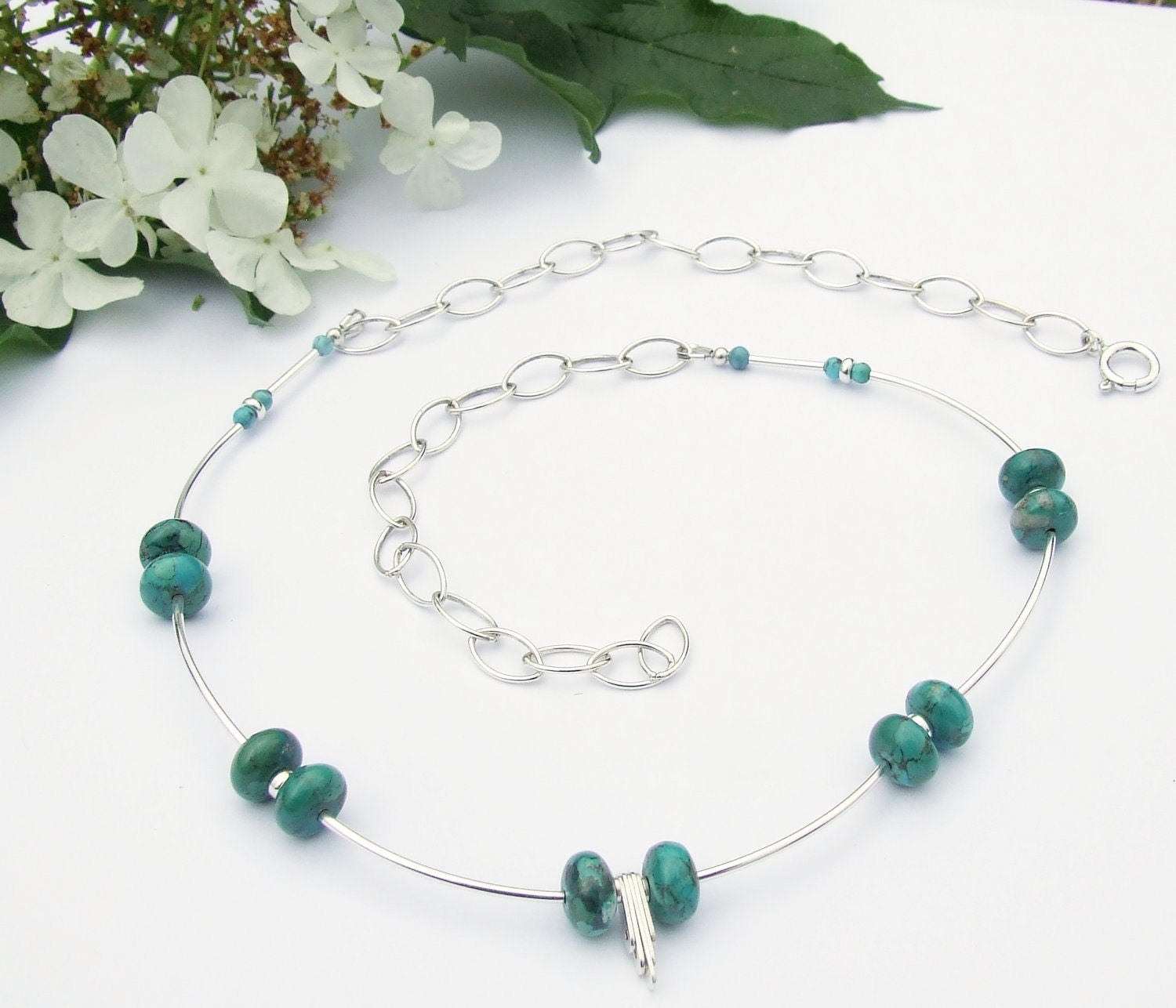 Kore - Turquoise rondelle necklace
