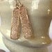 Hammered Gold Rectangle Earrings Wire Wrapped Crystal Handmade Jewelry