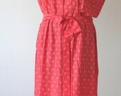 CORAL red long dress - Maxi dress, Sundress, Kaftan, Caftan dress, Lounge wear, Tea dress, Christmas gift for her
