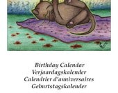 Cat Birthday Calendar - with unique drawings (4 language)