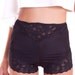 Black Boxer Shorts with Lace Detail