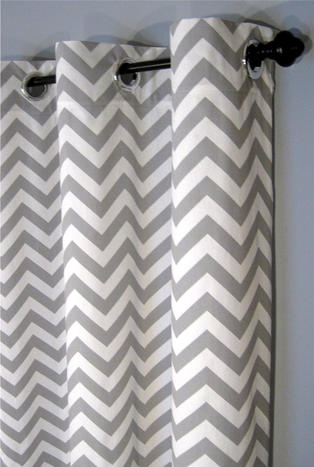 Turquoise And Gray Shower Curtain DIY Chevron Curtains