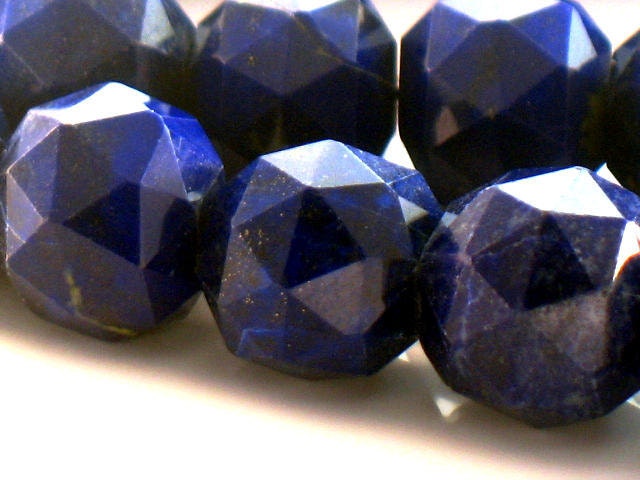 Violet Blue Lapis Lazuli Faceted Round Beads Rare AAA Plus Designer Quality 10 inch strand 9 to 12mm For Handmade Jewelry Design