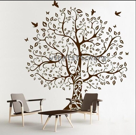 Vinyl Wall Decal Nature Design Tree Wall Decals Wall by WinneDEGIN