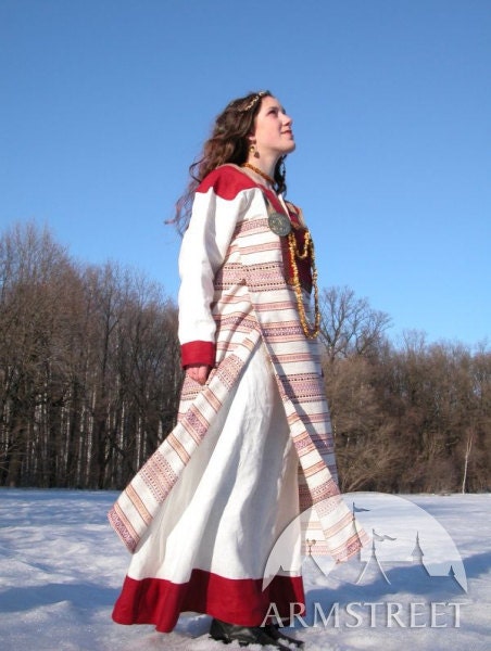 Viking Medieval Costume Dress Tunic with Gown (Apron) "Daughter of Fjords"