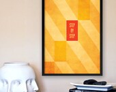 Step By Step - Vintage Inspired 11x17 Motivational Typographic Art Print