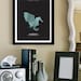 Papercraft Taxidermia: 11"x14" Origami Inspired Seahorse and Butterfly Illustration