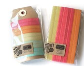 Perfect Hair Ties and Headbands - California Summer - Set of 5 Elastic Hair Ties and 3 Headbands