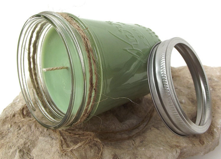 Soy Candle scented with Butterfly Meadows -- 16 ounce Mason Jar
