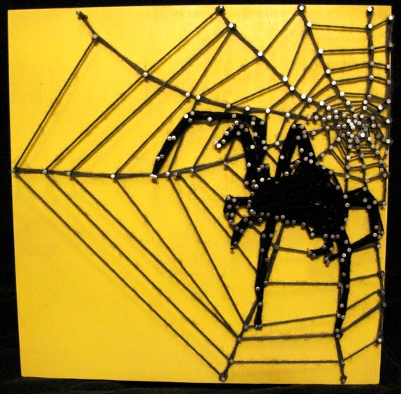Items similar to String Art Spider Web on Etsy