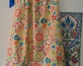 Sun dress in yellow, pink, blue and orange - toddler girls dress- handmade contemporary clothing by LenaLuna