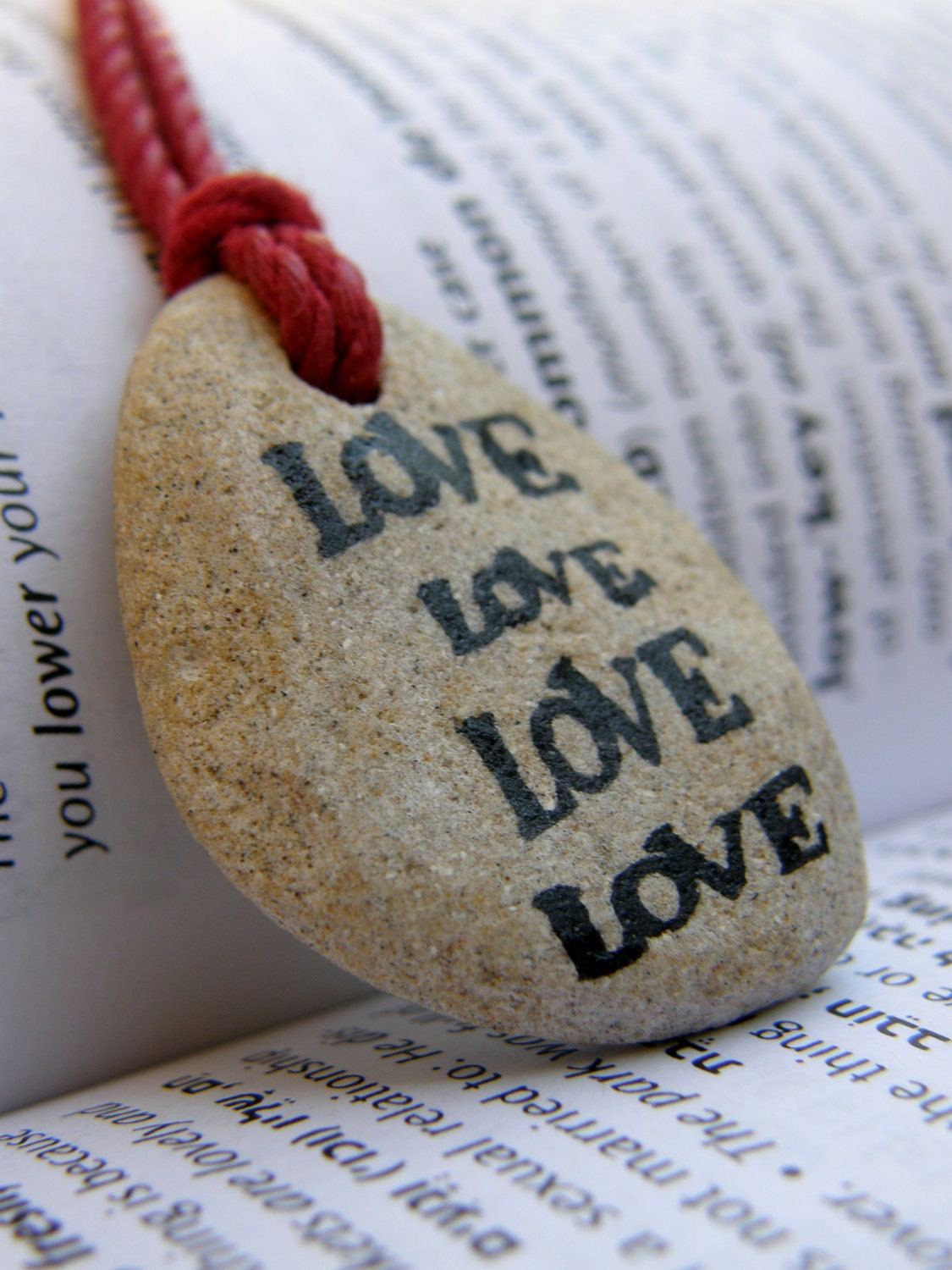 Love necklace love pendant  love jewelry personalized love necklace love jewel love handmade stone necklace love charm